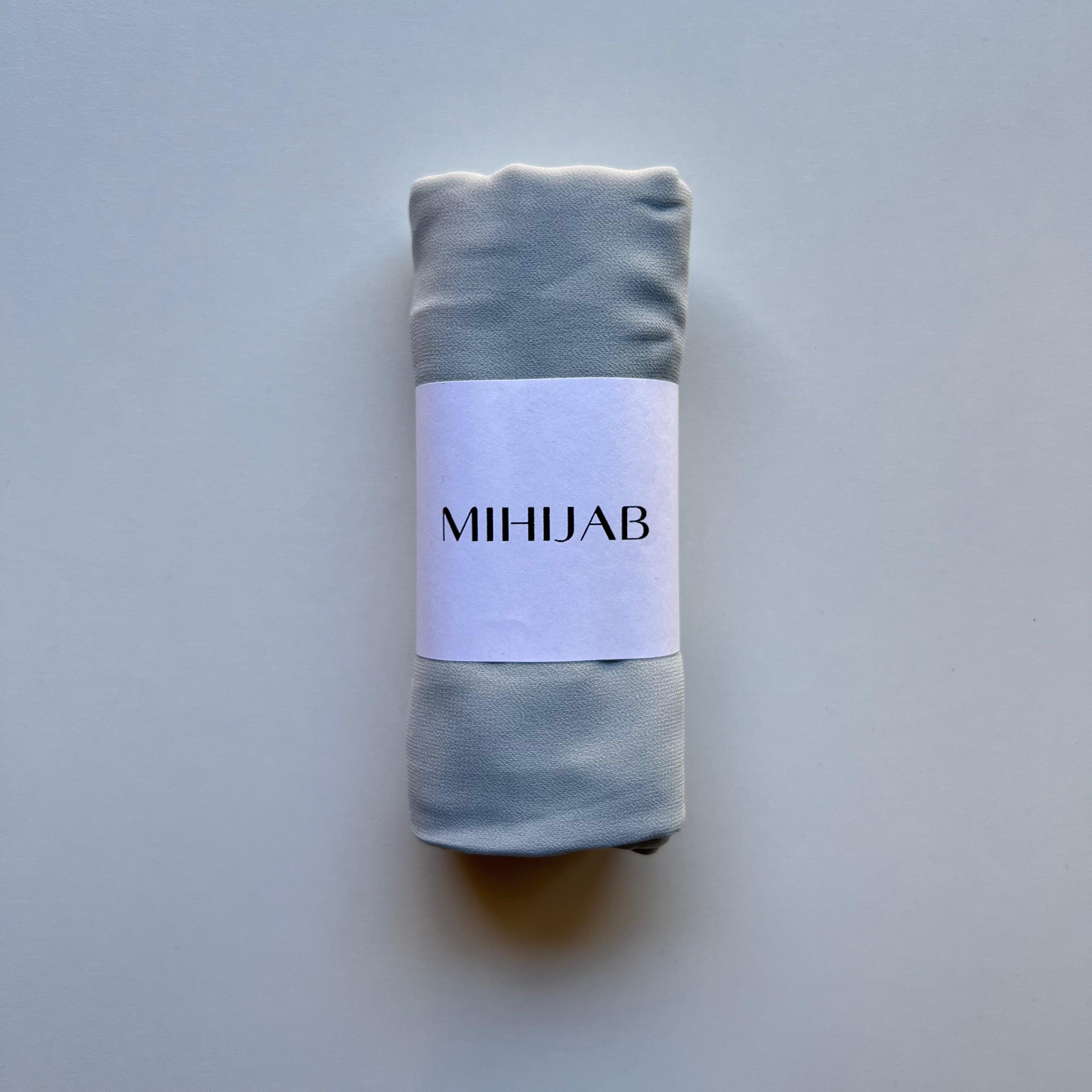 Hijab Chiffon Gris Pastel