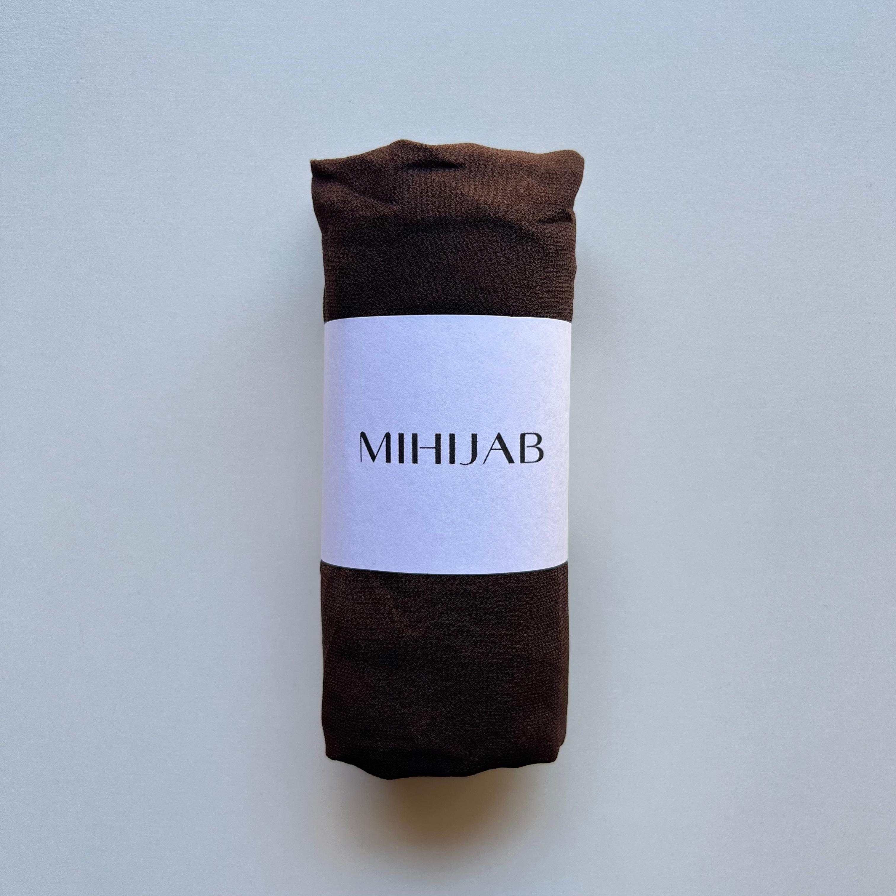Hijab Chiffon Marrón Oscuro