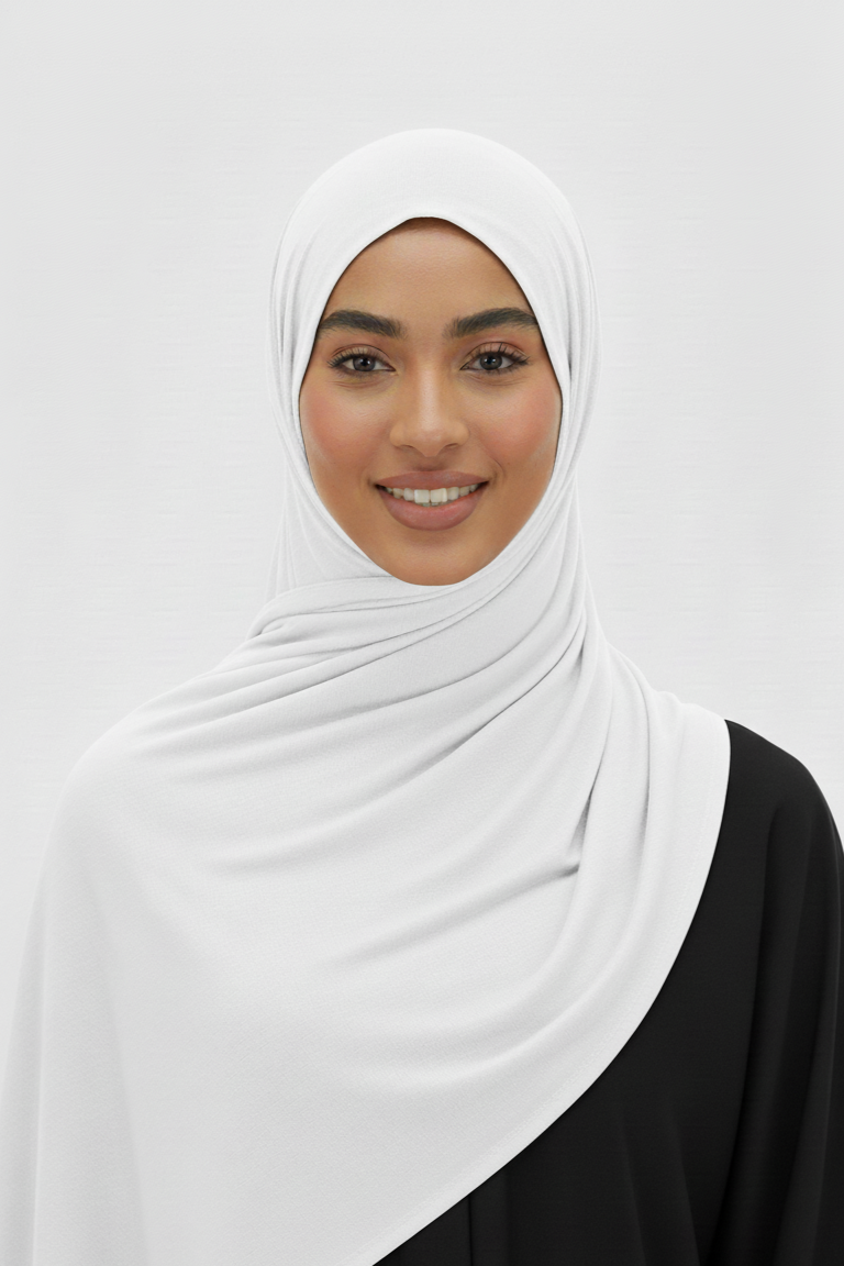 Hijab Jersey Premium Turquía Blanco