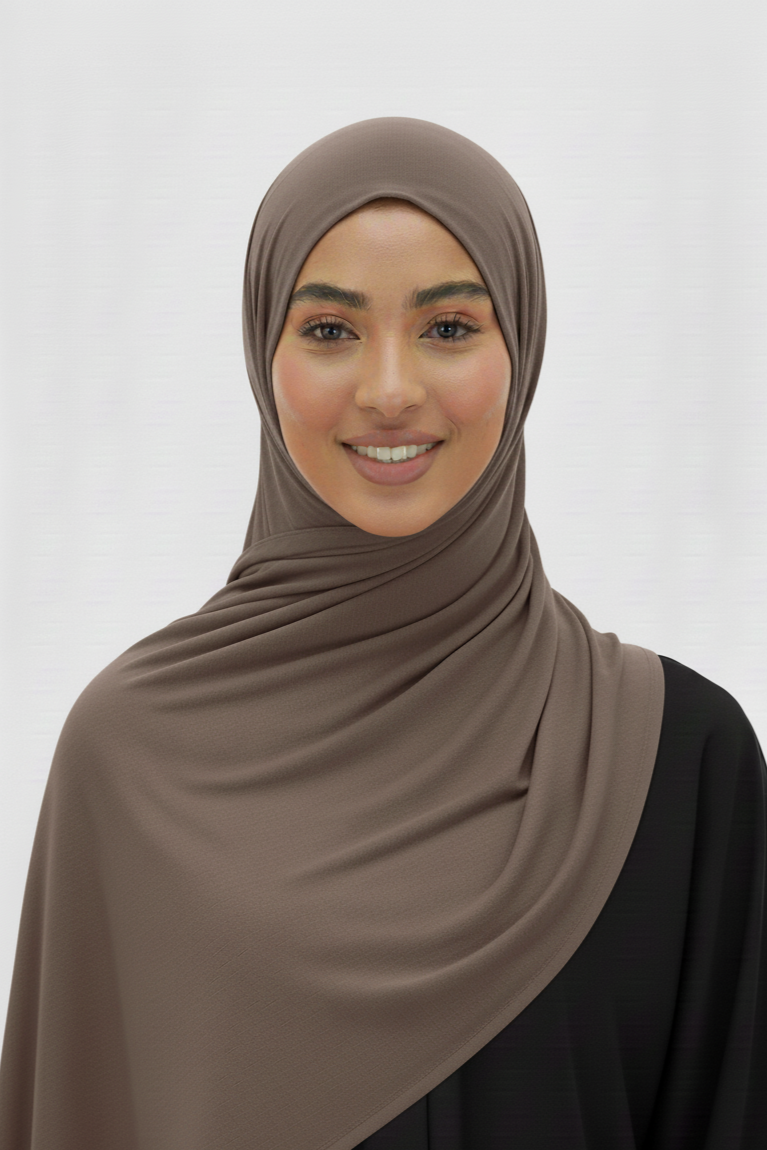 Hijab Jersey Premium Turquía Gris Mink