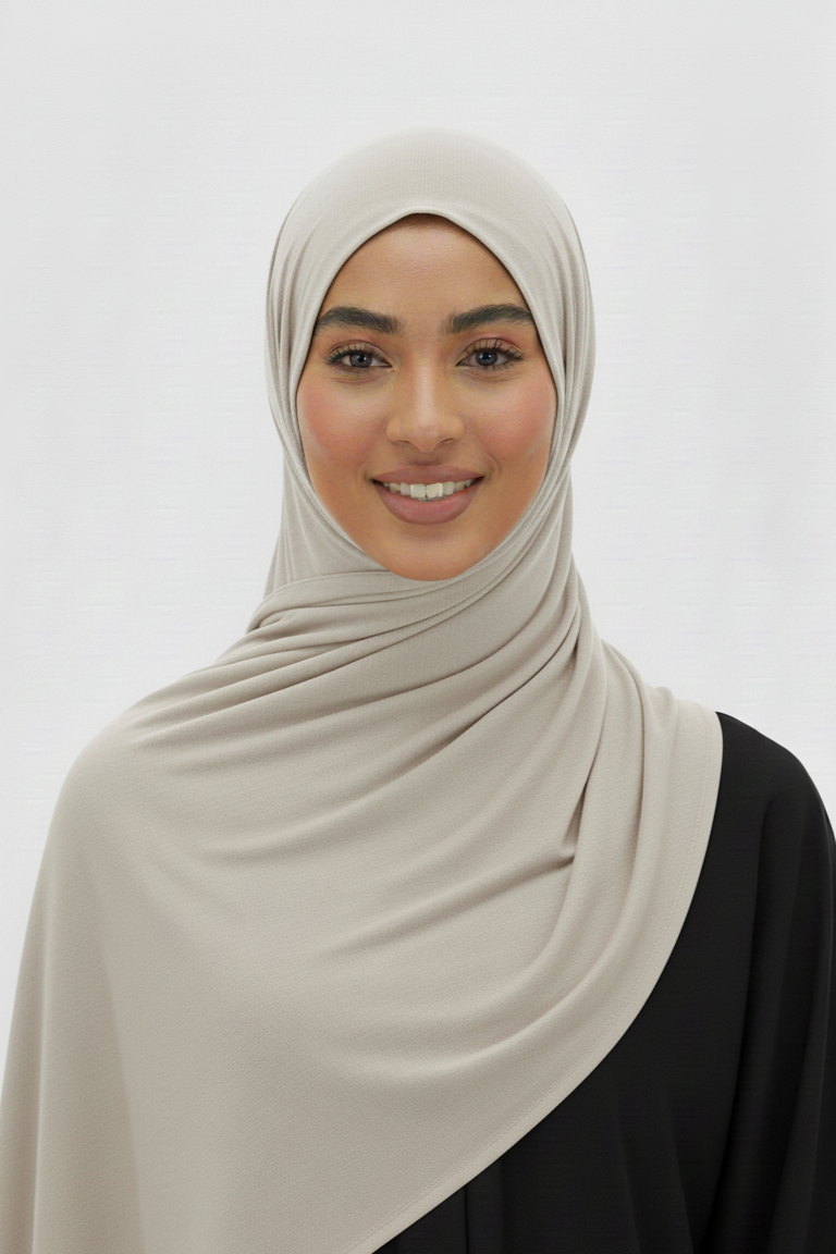 Hijab Jersey Premium Turquía Gris Pastel