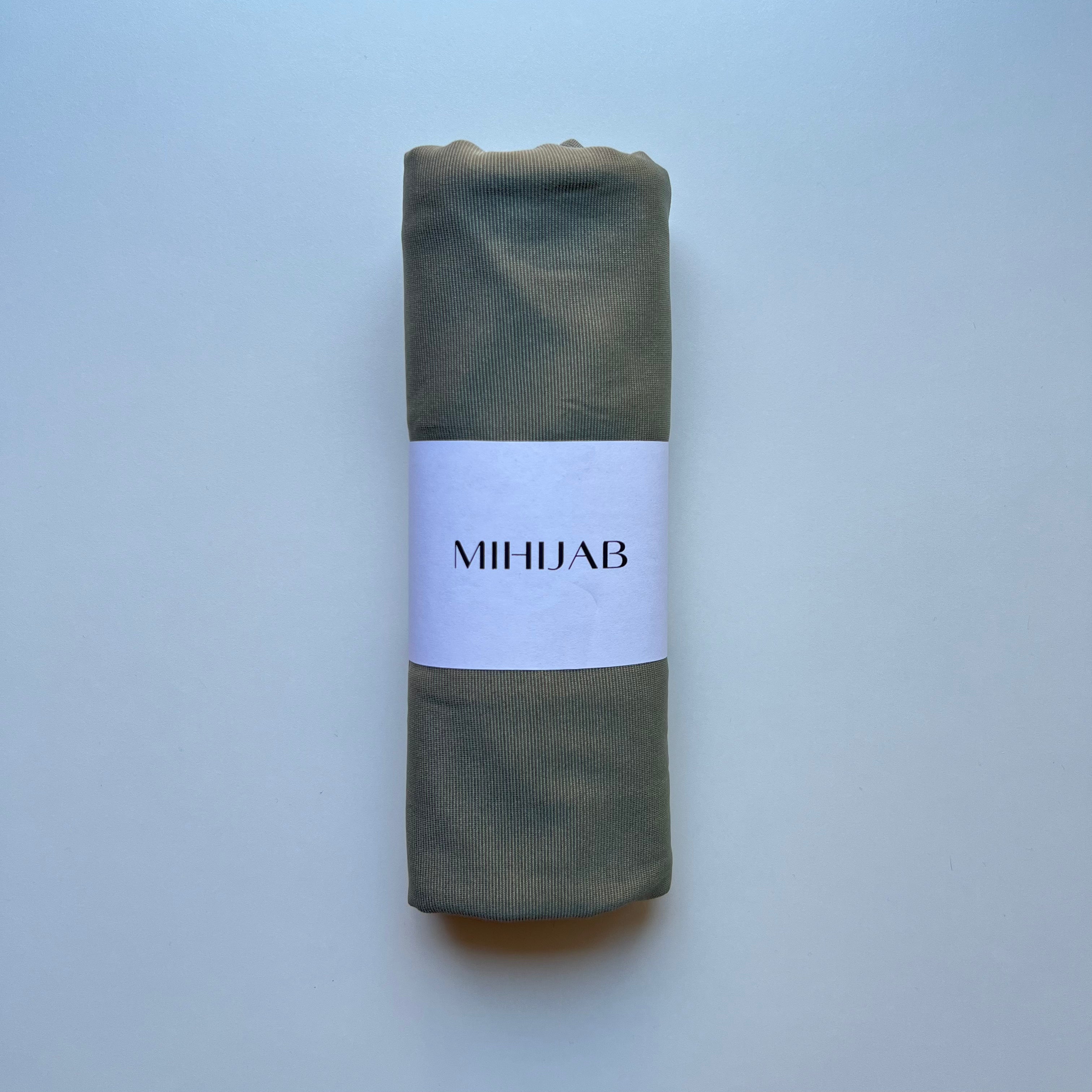 Hijab Jersey Premium Turquía Verde Oliva Pastel