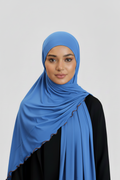 Hijab en lycra premium bleu ciel