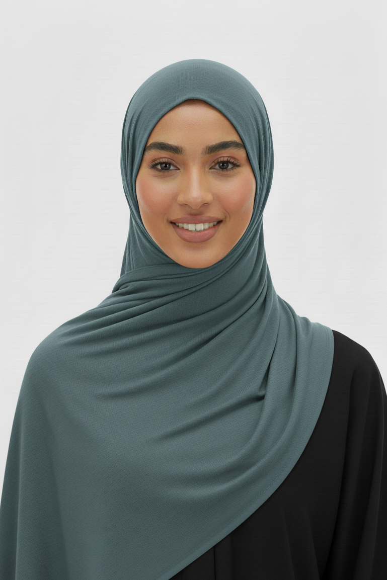 Hijab Jersey Premium Turquía Azul