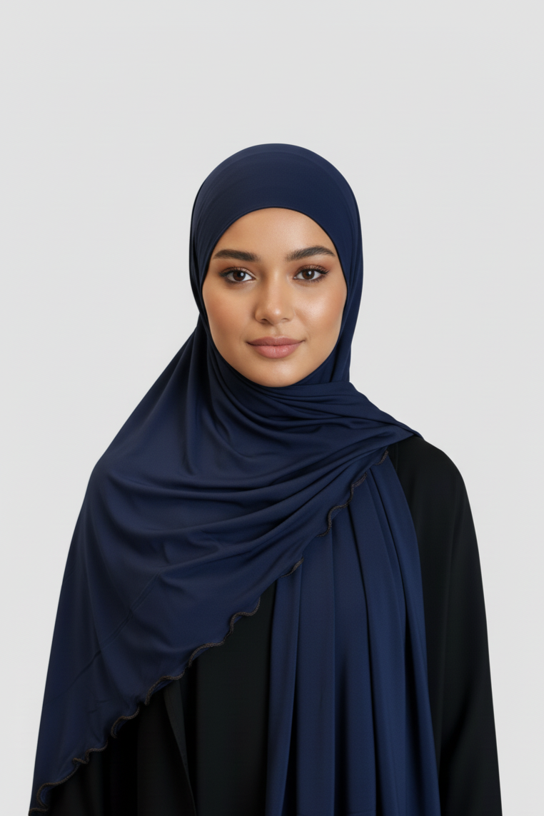 Hijab Lycra Premium Azul Marino