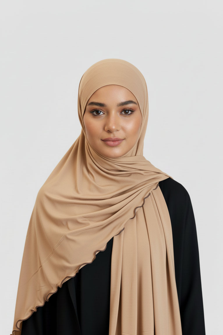 Hijab Lycra Premium Beige