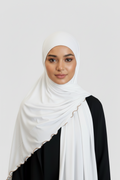 Hijab en lycra blanc de qualité supérieure