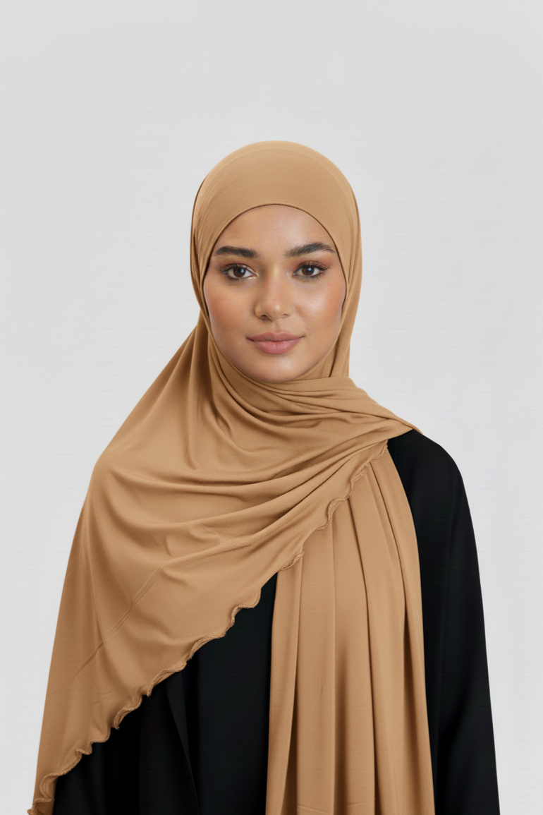 Hijab Lycra Premium Camel