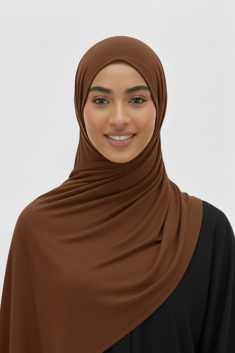 Hijab Jersey Premium Turquía Chocolate