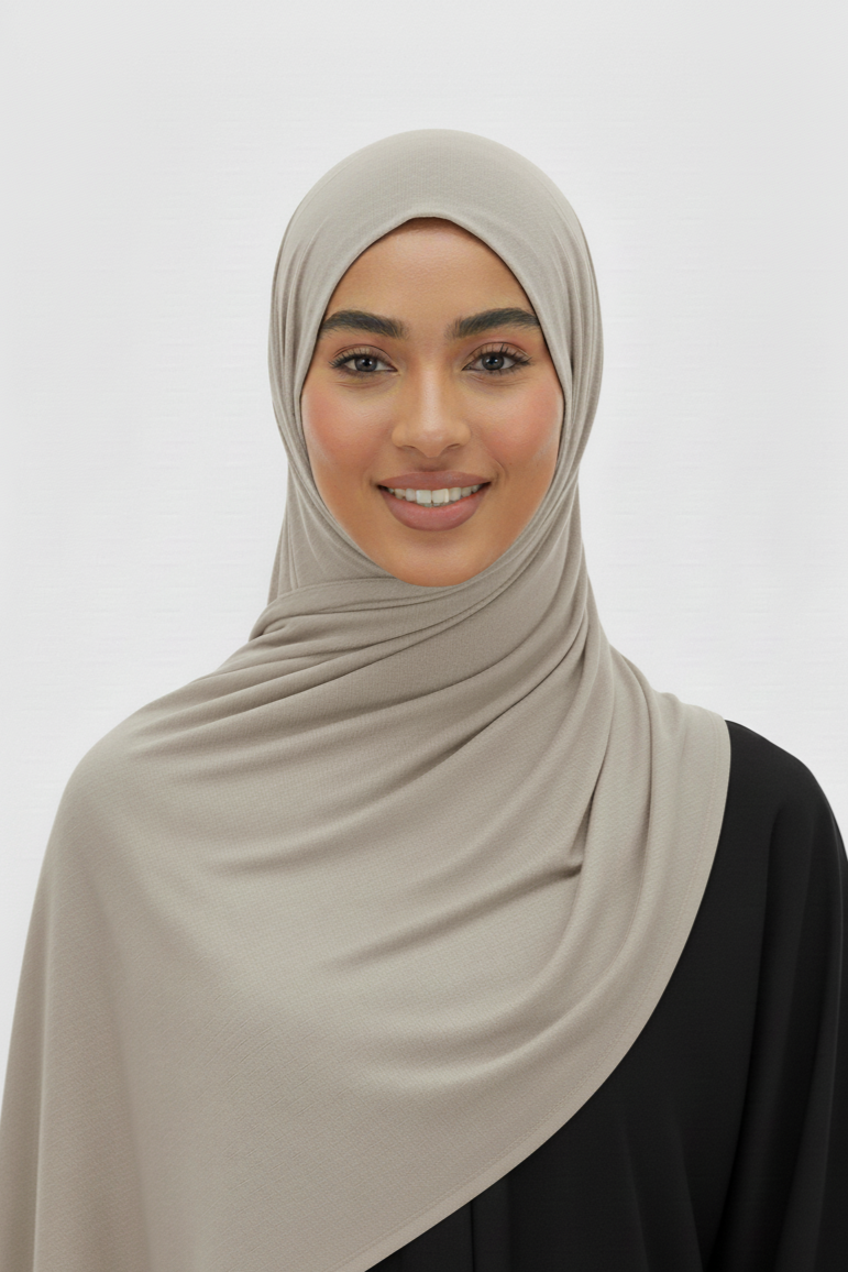 Hijab Jersey Premium Turquía Gris Silver