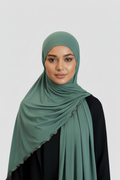 Hijab turquoise en lycra de qualité supérieure