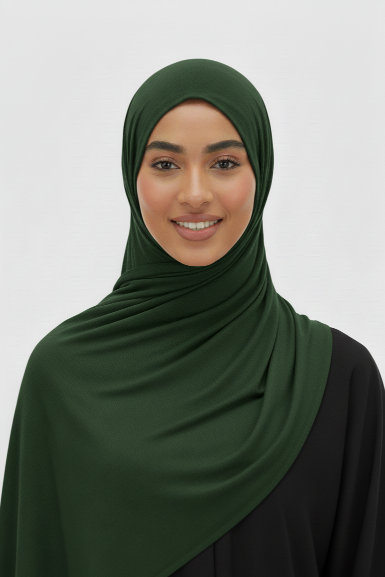 Hijab Jersey Premium Turquía Verde Hunter